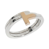 Rose Gold & Sterling Silver  Tiffany T Square Wrap Ring