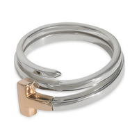 Rose Gold & Sterling Silver  Tiffany T Square Wrap Ring