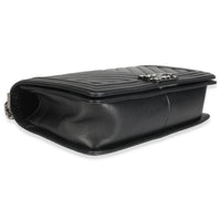 Chanel Black Calfskin Quilted Chevron New Medium Boy Bag Handbag clasp