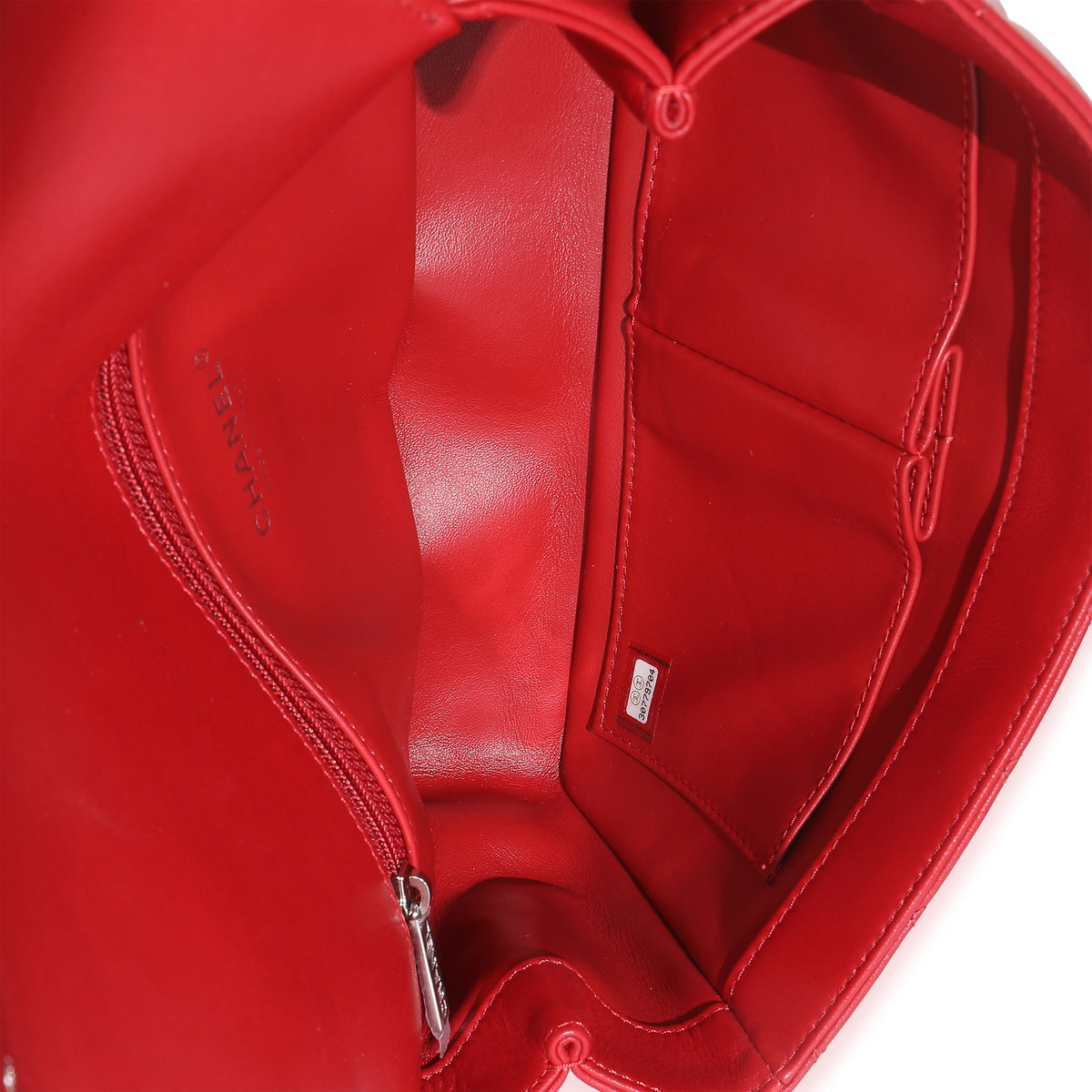 Red Quilted Calfskin Medium Incognito CC Filigree Flap Bag