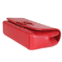 Red Quilted Calfskin Medium Incognito CC Filigree Flap Bag