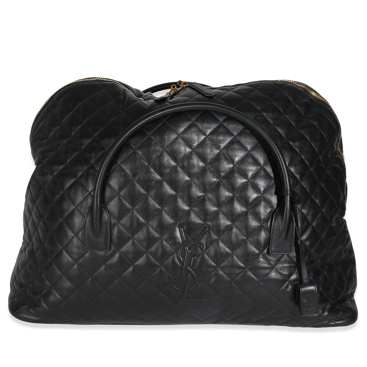 Black Quilted Calfskin Quilted ES Giant Travel Bag
