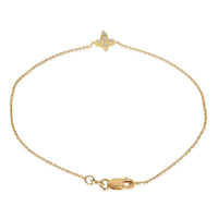 Yellow Gold Diamond Tiny Treasures Small Cross Bracelet