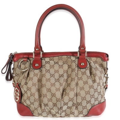 Red Monogram Medium Sukey Top Handle