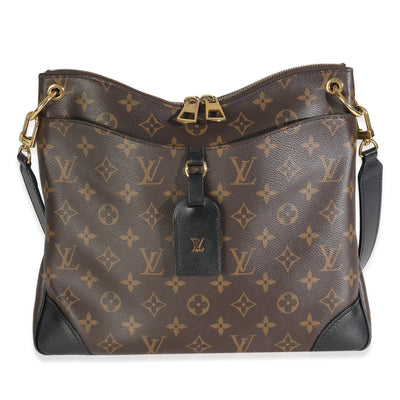 Black Monogram Canvas Odeon MM