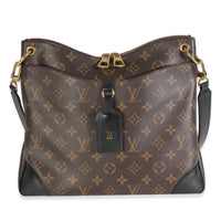 Black Monogram Canvas Odeon MM