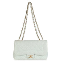 Light Green Quilted Lambskin Medium Mademoiselle Chic Flap Bag