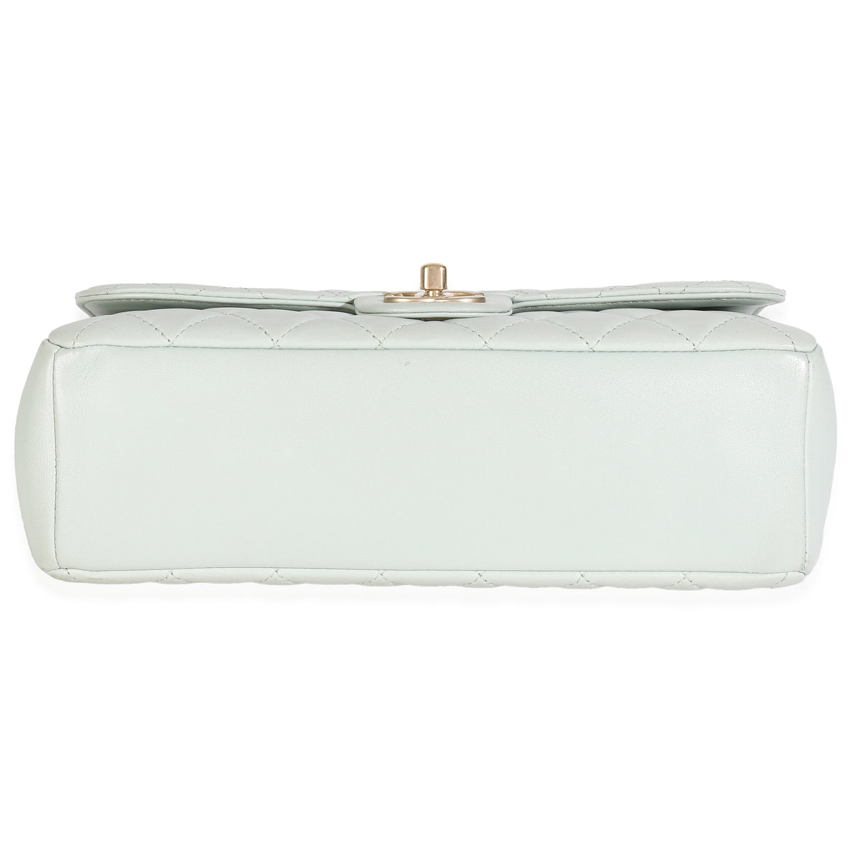 Light Green Quilted Lambskin Medium Mademoiselle Chic Flap Bag