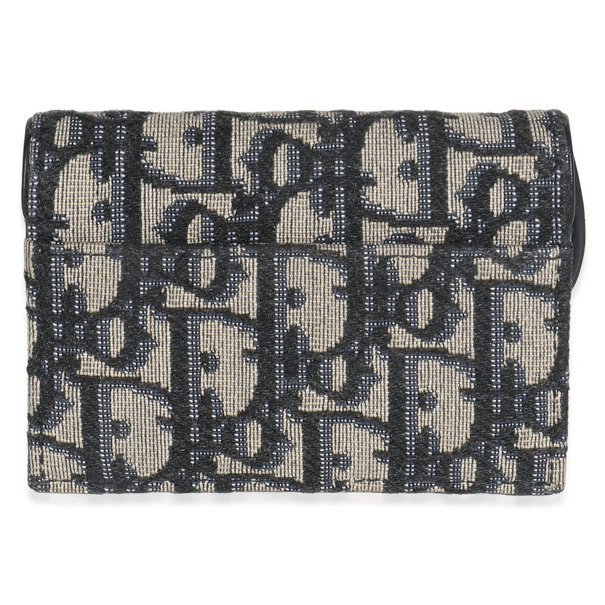 Blue Oblique Canvas Saddle Bloom Card Holder