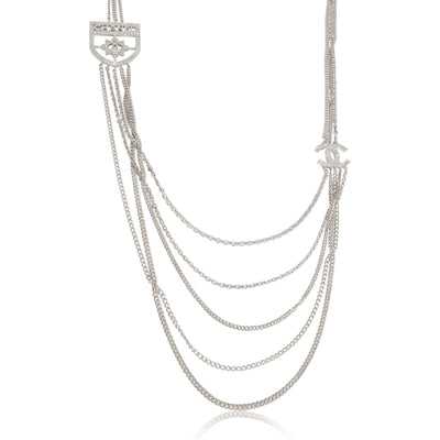 2015 Strass Shield CC Multistrand Necklace
