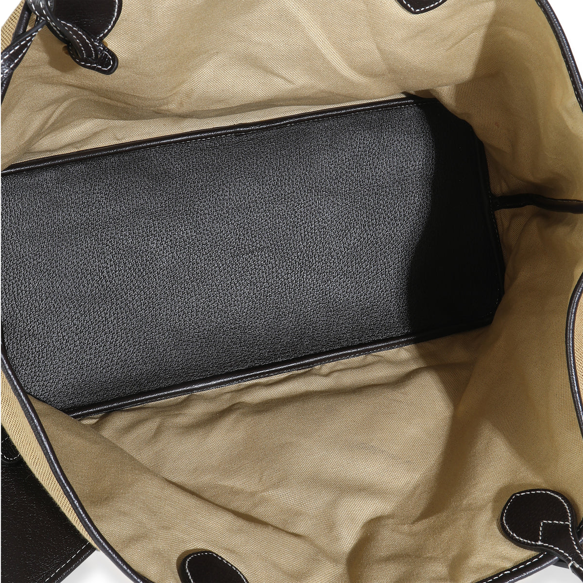 Beige Canvas Web Ophidia Large Foldable Tote