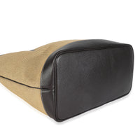 Beige Canvas Web Ophidia Large Foldable Tote