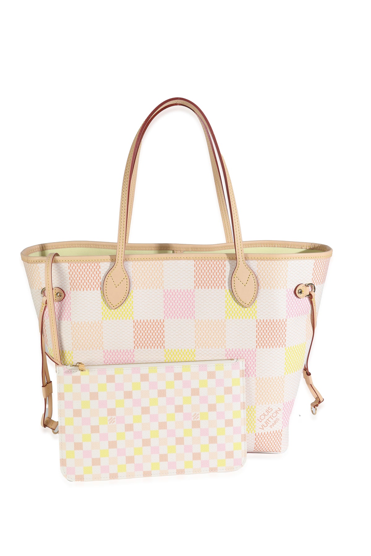 Peach Damier Giant Canvas Neverfull MM