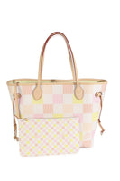 Peach Damier Giant Canvas Neverfull MM