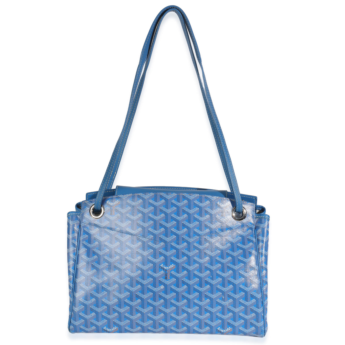 Blue Goyardine Canvas Rouette Souple PM