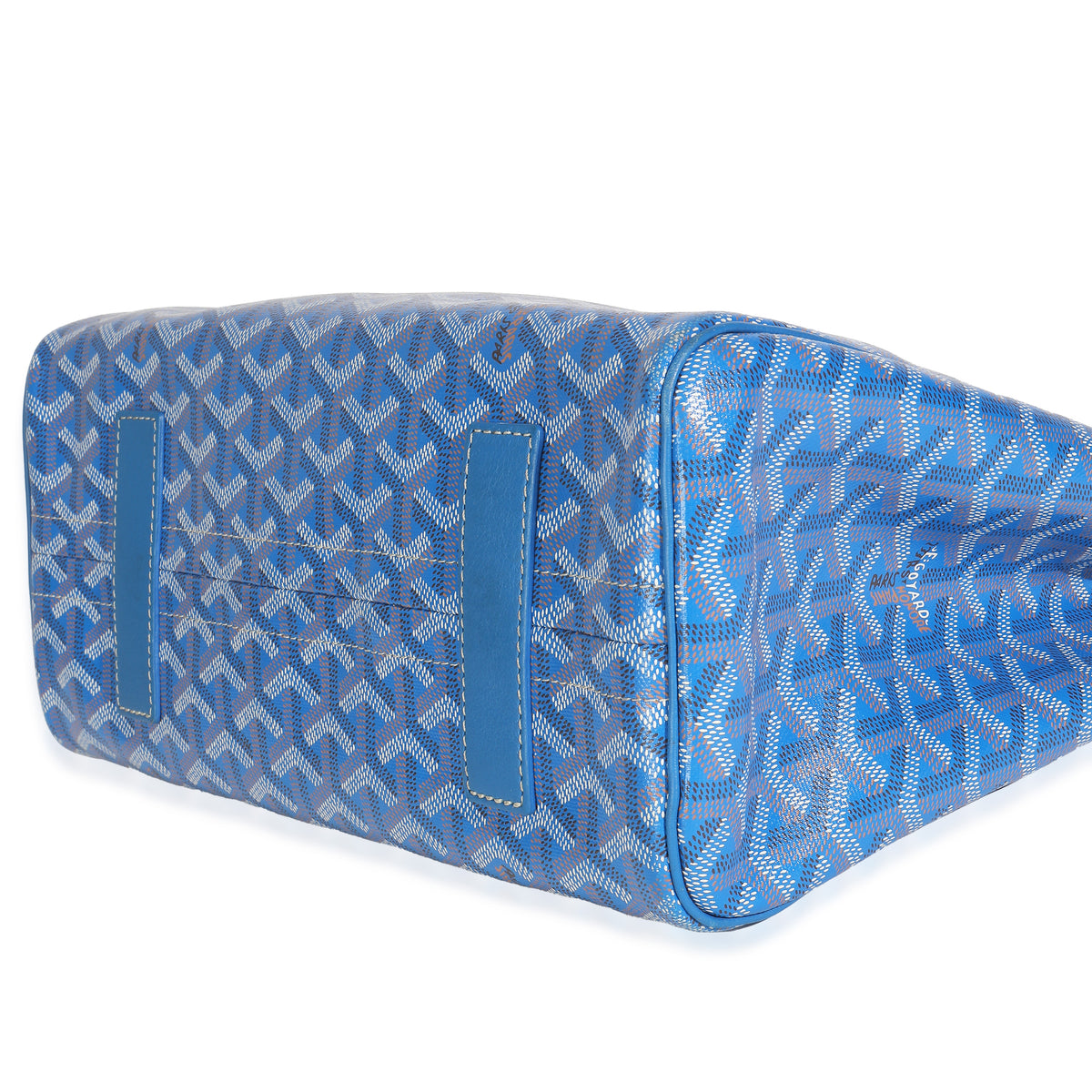 Blue Goyardine Canvas Rouette Souple PM