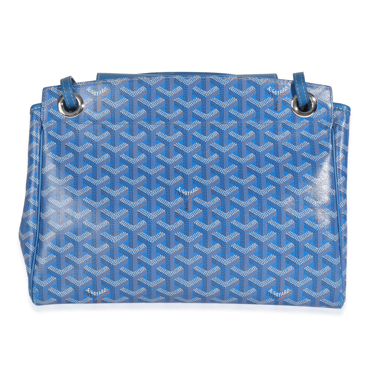 Blue Goyardine Canvas Rouette Souple PM