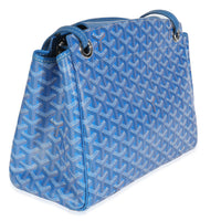 Blue Goyardine Canvas Rouette Souple PM