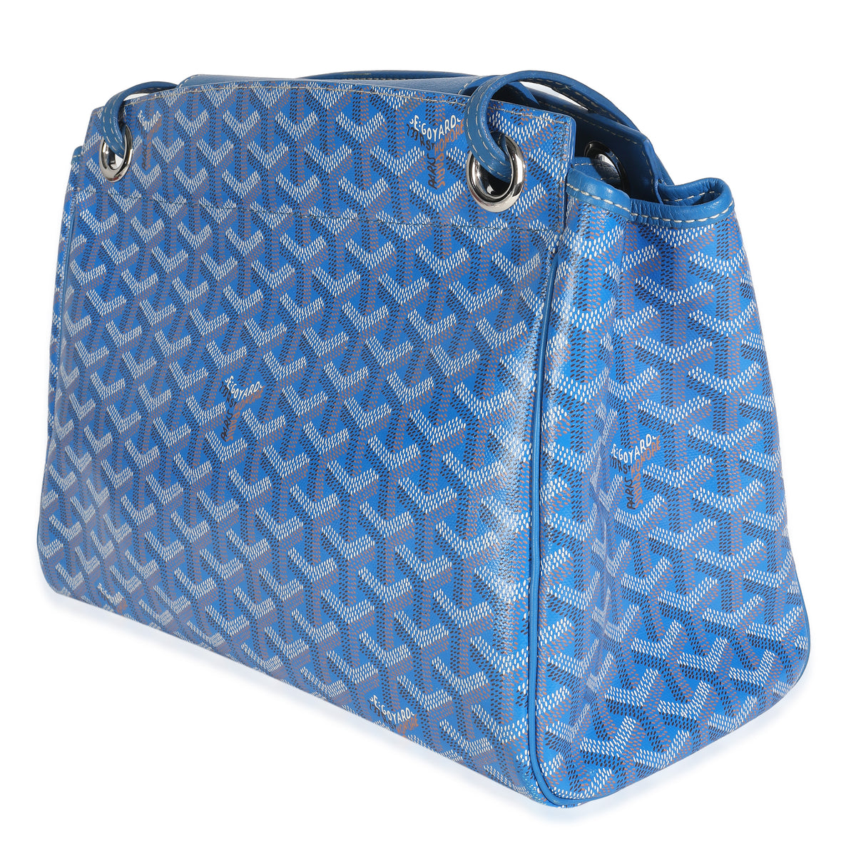 Blue Goyardine Canvas Rouette Souple PM