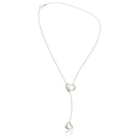 Sterling Silver  Elsa Peretti Open Heart Lariat Necklace