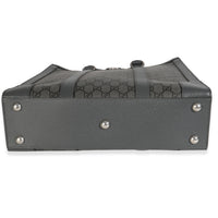 Gucci Grey Black GG Coated Canvas Ophidia Medium Tote Handbag box