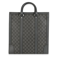 Gucci Grey Black GG Coated Canvas Ophidia Medium Tote Handbag bv