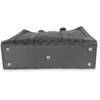 Grey Black GG Coated Canvas Ophidia Medium Tote