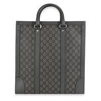 Grey Black GG Coated Canvas Ophidia Medium Tote