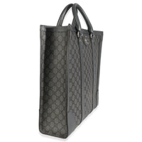 Grey Black GG Coated Canvas Ophidia Medium Tote