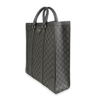 Grey Black GG Coated Canvas Ophidia Medium Tote