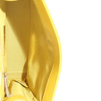Yellow Quilted Lambskin Small Chain Infinity Top Handle Flap