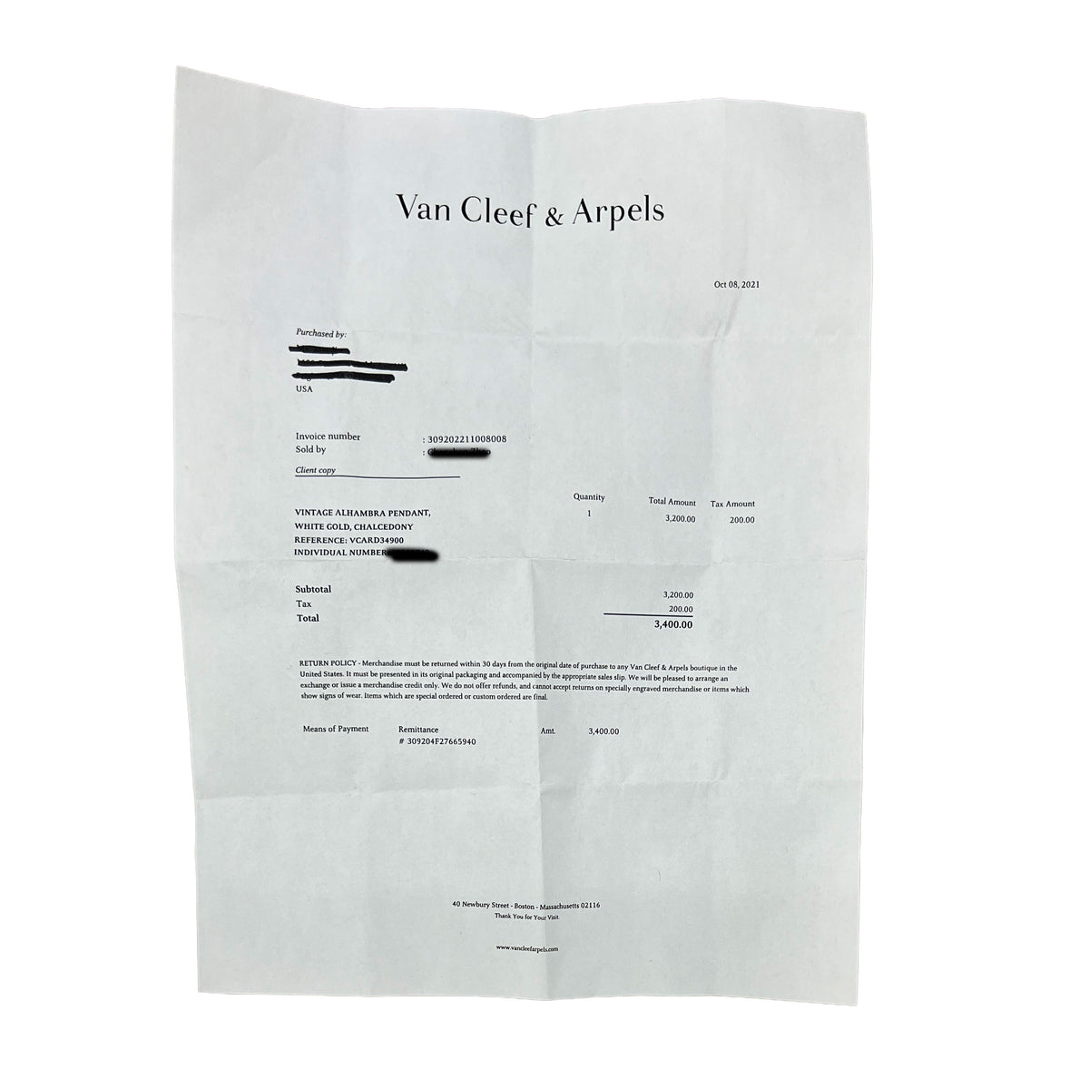 White Gold Chalcedony Vintage Alhambra Pendant