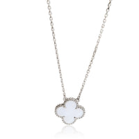 White Gold Chalcedony Vintage Alhambra Pendant