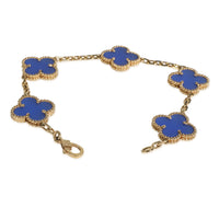 Yellow Gold Agate Vintage Alhambra Bracelet