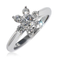 Platinum Diamond Flower Ring