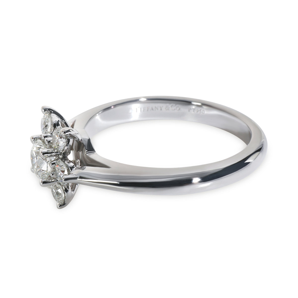 Platinum Diamond Flower Ring