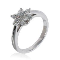 Platinum Diamond Flower Ring