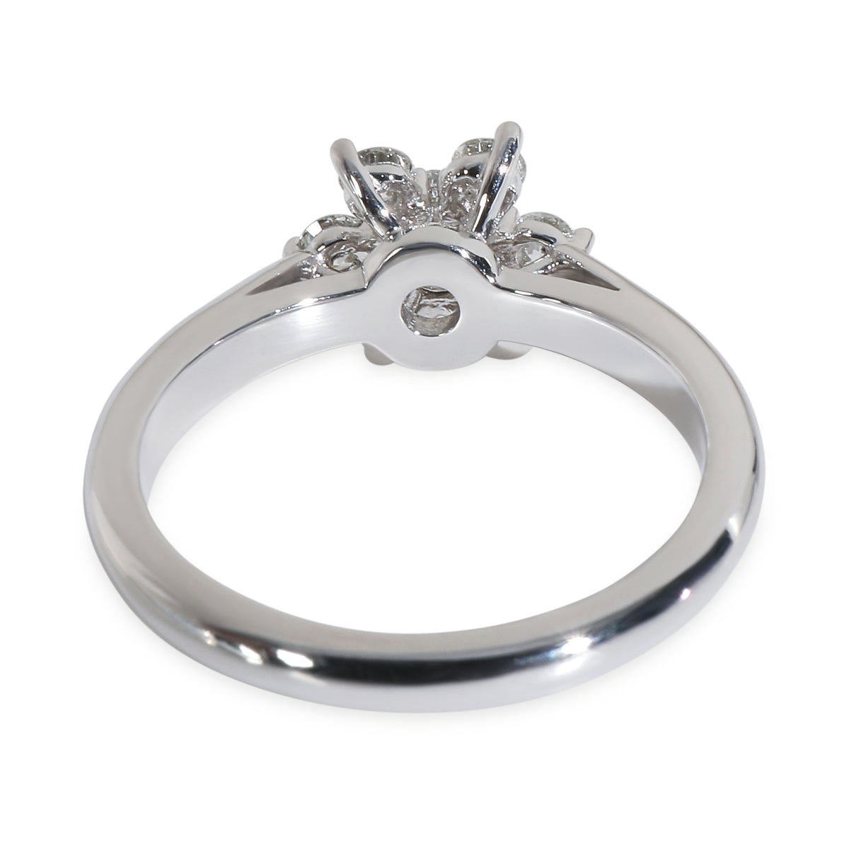 Platinum Diamond Flower Ring