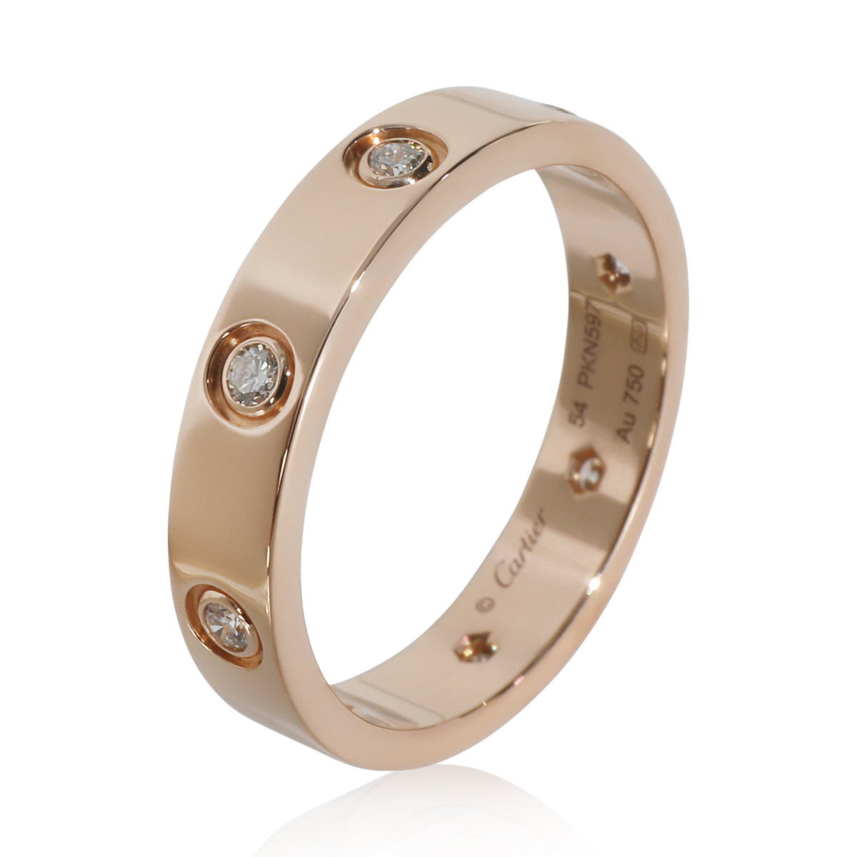 Rose Gold Diamond Small Model Love Ring