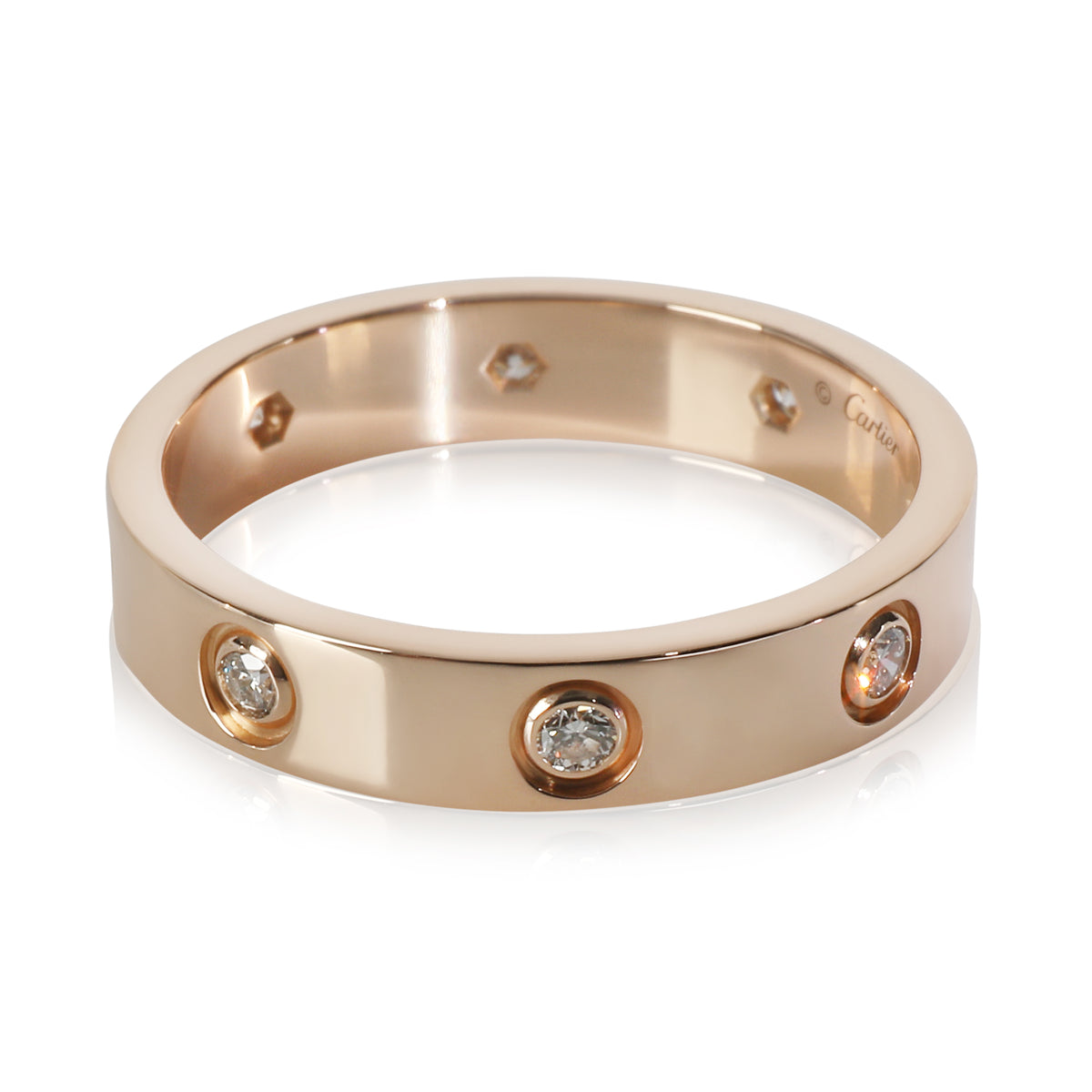 Rose Gold Diamond Small Model Love Ring