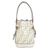 White TPU FF Vitello Grace F is Fendi Mini Mon Tresor Bucket Bag