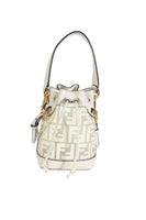 White TPU FF Vitello Grace F is Fendi Mini Mon Tresor Bucket Bag