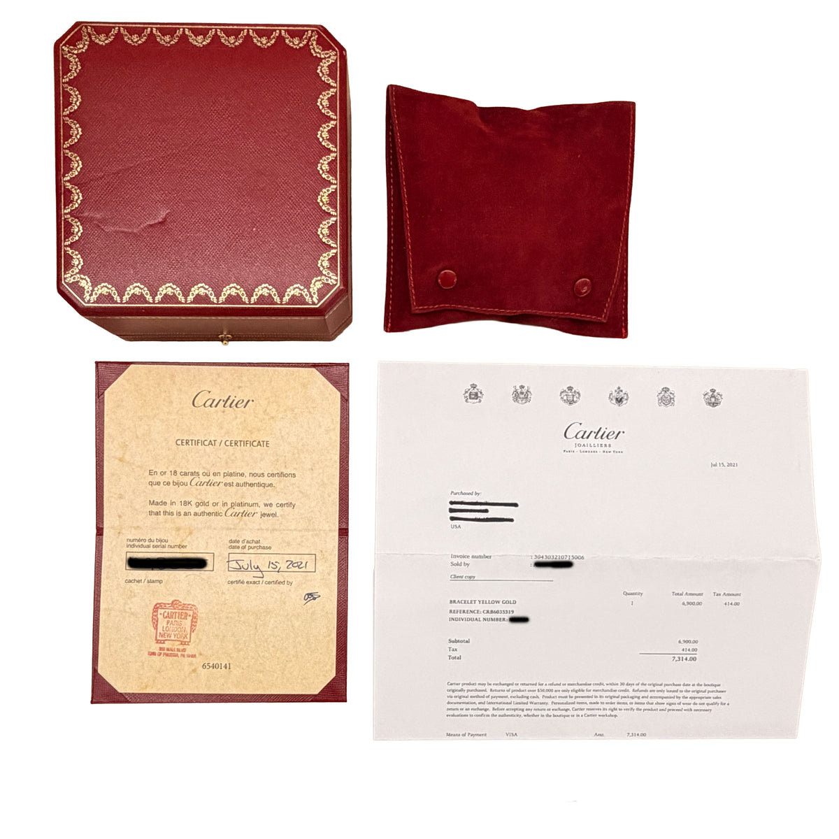 Yellow Gold  Love Bracelet