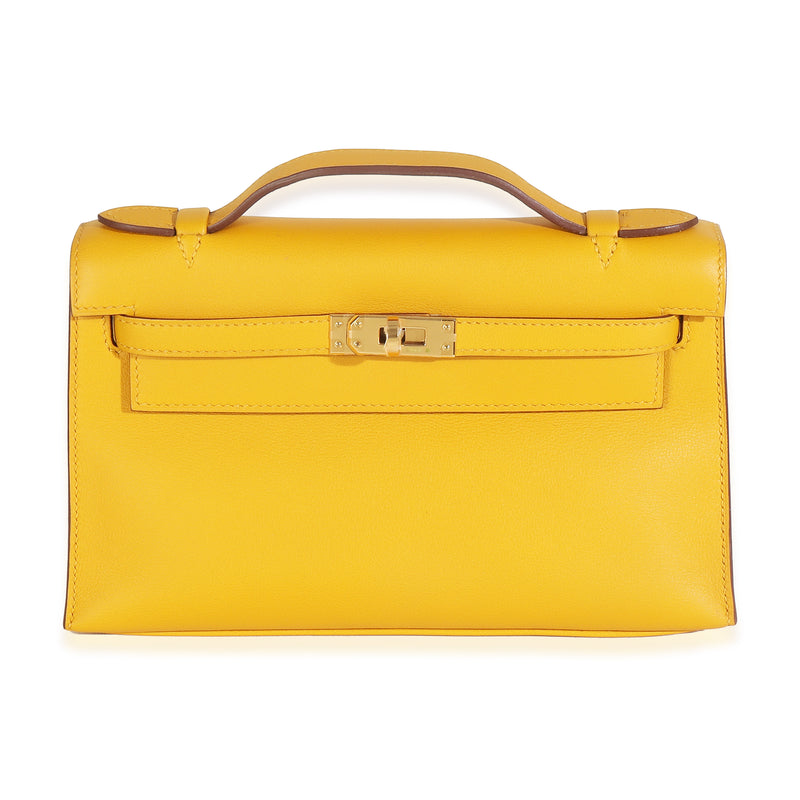 Jaune Ambre Swift Kelly Pochette GHW