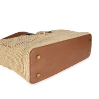 Beige Raffia Jamie Shopping Tote Bag