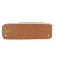 Beige Raffia Jamie Shopping Tote Bag