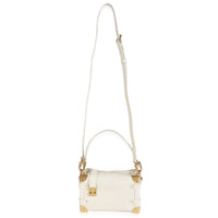 Louis Vuitton Chalk Grained Calfskin Side Trunk PM Handbag av