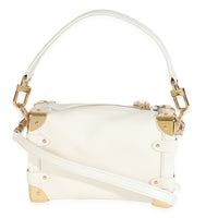 Louis Vuitton Chalk Grained Calfskin Side Trunk PM Handbag bv