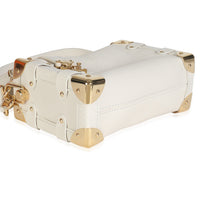 Louis Vuitton Chalk Grained Calfskin Side Trunk PM Handbag clasp