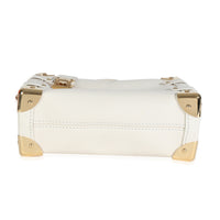 Louis Vuitton Chalk Grained Calfskin Side Trunk PM Handbag stamp